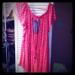 Red, white and blue romper.